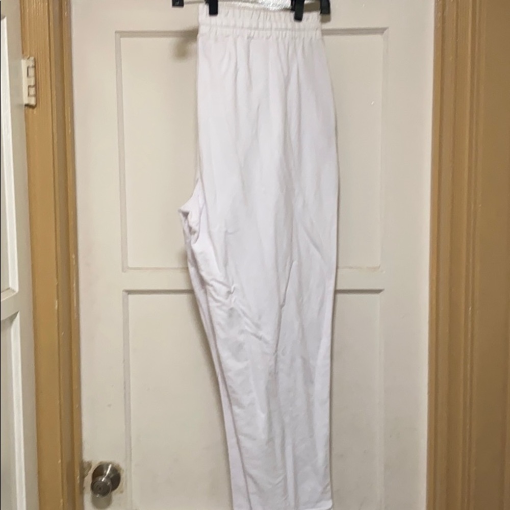 White “sweat” pants